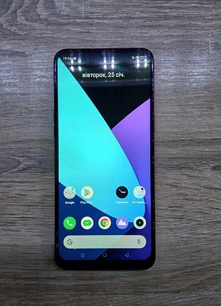 Б/у смартфон realme c3 3/64gb, 6.5", 2 sim, 4g lte, 12mp, 5000mah, рабочее состояние