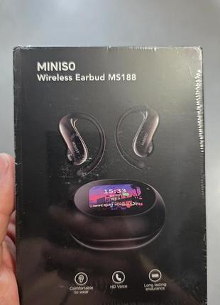 Бездротові навушники miniso wireless earbud ms188 з сенсорним дисплеєм та функцією ai перекладача