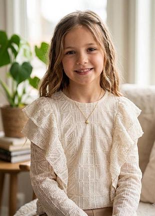 Блузка з вишивкою zara 13-14років ріст164см