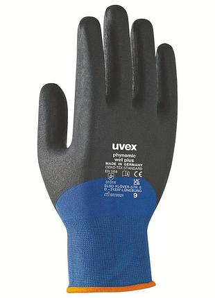 Защитные перчатки uvex phynomic wet plus с водоотталкивающим nbr-покрытием (60061) размер 11 3
