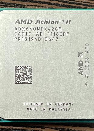 Процесор amd athlon ii x4 640 4 ядра 4 потоки am3 3.0 ггц 95 вт б/в