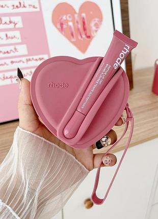 Силиконовая сумка + блеск помада для губ от хейли бибер rhode peptide lip tint salty tan