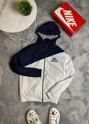 Мужская ветровка на осень кежуальная lonsdale l размер олимпийка куртка костюм белая харик бомбер голубая
