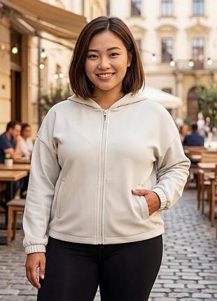 Женская спортивная кофта на молнии m&amp;s goodmove с капюшоном р. 16