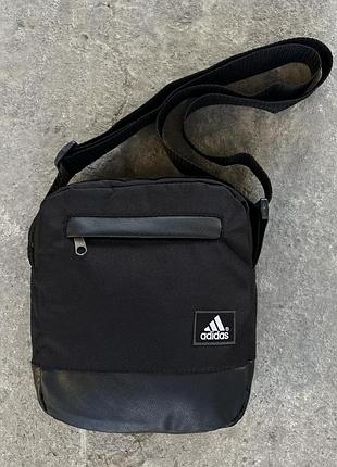 Чоловічий месенджер adidas сумка через плече чорна барсетка адідас 4