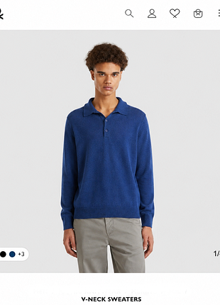Трикотажное поло united colors of benetton (с кашемиром), л