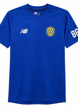 Футболка hockey club davos new balance 86 тренировочная синяя