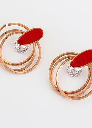 Сережки xuping 6813, 18к позолота