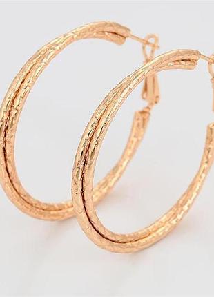 Сережки xuping 8872, 18к позолота