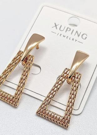 Сережки xuping 2427, 18к позолота