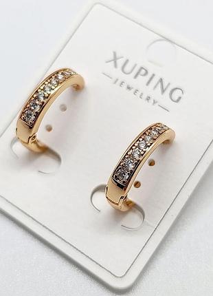 Сережки xuping 5783, 18к позолота