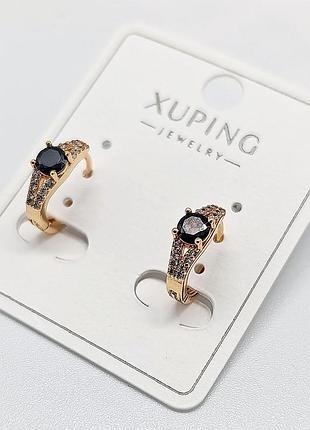 Сережки xuping 8022, 18к позолота