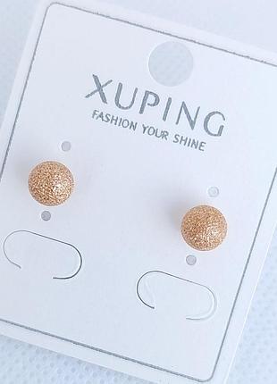 Сережки xuping 8654, 18к позолота