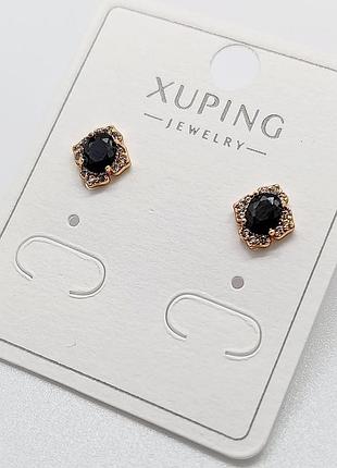 Сережки xuping 5611, 18к позолота
