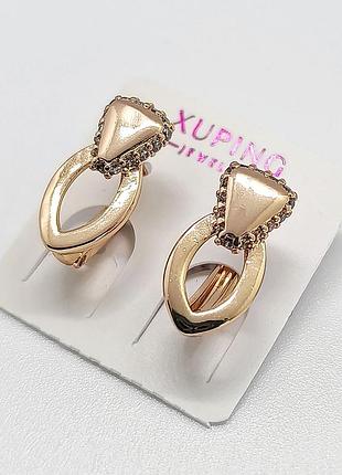 Сережки xuping 6441, 18к позолота