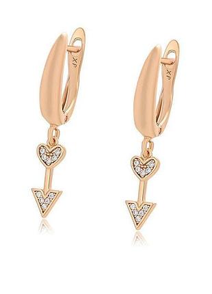Сережки xuping 0239, 18к позолота