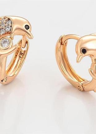 Сережки xuping 5281, 18к позолота