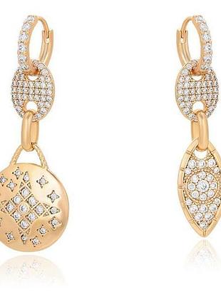 Сережки xuping 4041, 18к позолота
