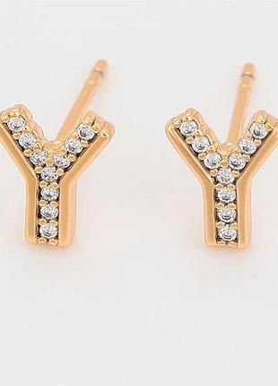 Сережки xuping 0749, медичне золото, 18к позолота