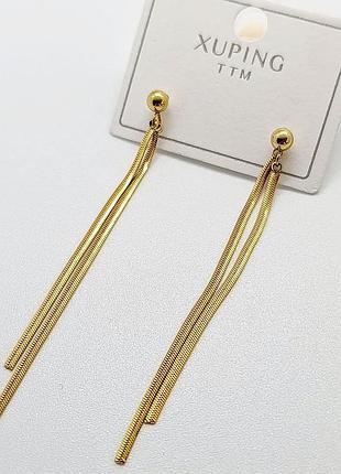 Сережки xuping 9681, 14к позолота