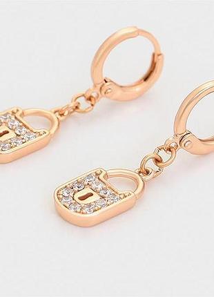 Сережки xuping 1104, 18к позолота
