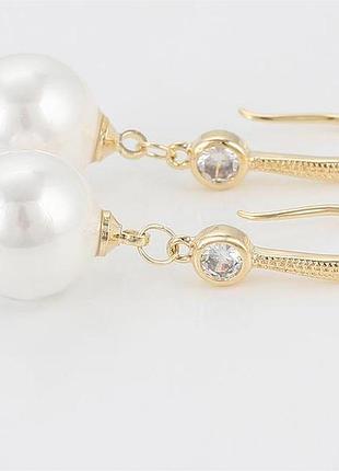 Сережки xuping 1656, 14к позолота