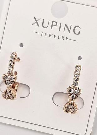 Сережки xuping 5623, 18к позолота