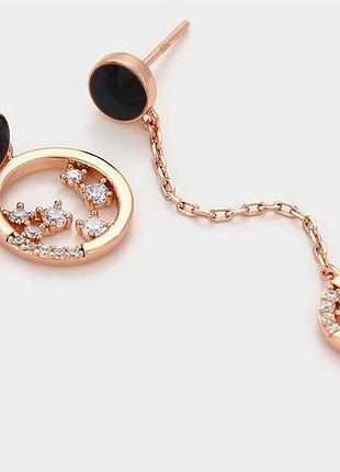 Сережки xuping 1901, 18к позолота