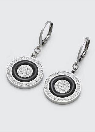 Серьги xuping 0102, медицинское золото, роди