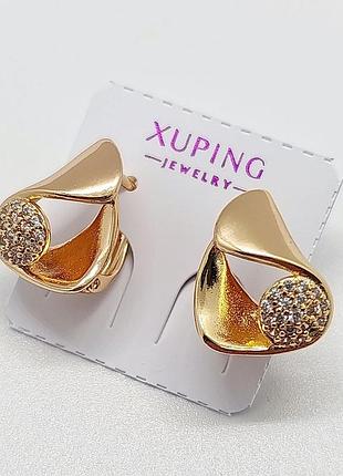 Сережки xuping 1456, 18к позолота
