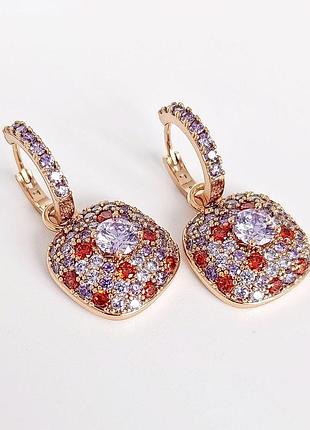 Сережки xuping 7782, 18к позолота