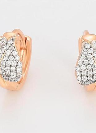 Сережки xuping 5712, 18к позолота