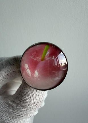 Пін значок металевий брошка «червоне яблуко» 🍎 фрукт, оригінальний значок