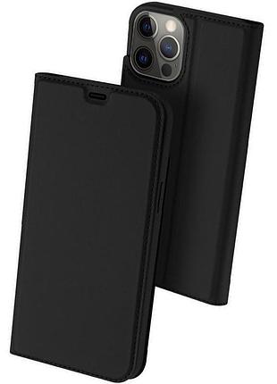 Чохол-книжка dux ducis з кишенею для візиток для apple iphone 15 pro max (6.7") чорний