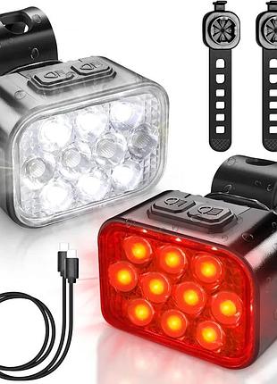 Светодиодные фонари для велосипеда, передние и задние с usb зарядкой