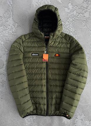 Куртка мужская демисезон ellesse хаки с капюшоном xs / s / m / l / xl