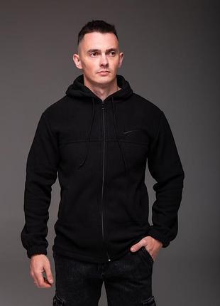 Чоловіча флісова кофта з капюшоном nike чорна
