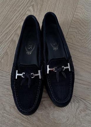 Замшеві туфлі мокасини від tod’s 38 р