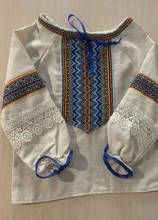 Дитяча вишиванка, 100% льон ( нова)