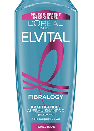 Шампунь для тонкого волосся l'oreal paris elvital fibralogy 300 мл
