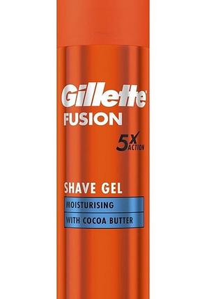 Увлажняющий гель для бритья gillette fusion 5 moisturising 200 мл
