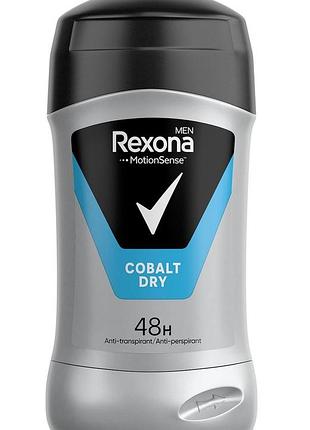 Антиперспирант твердый мужской rexona men cobalt dry, 50 мл