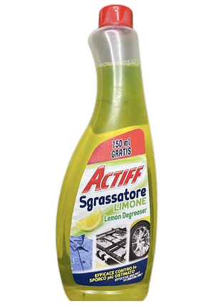 Універсальний засіб для видалення жиру і бруду actiff sgrassatore limone запаска 750 мл