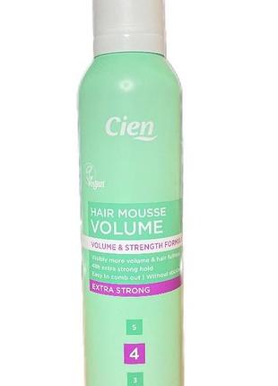 Пена для укладки волос cien volume, очень сильная фиксация, 250 мл
