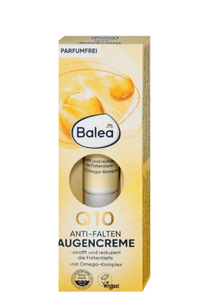 Крем від зморшок для контурів очей balea з коензимом q10 50 мл