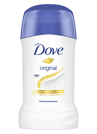 Твердий дезодорант антиперспірант dove original 40 мл