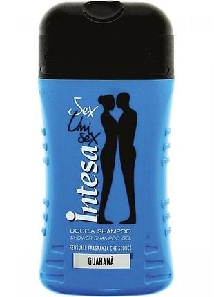 Гель для душа+шампунь для мужчин и женщин intesa sex unisex guarana 250 мл