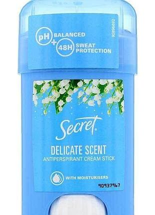 Кремовий дезодорант антиперспірант secret delicate scent 40 мл
