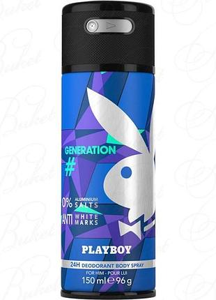 Дезодорант чоловічий парфумований playboy generation 150мл.