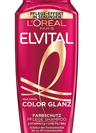Шампунь для фарбовного і мелірованого волосся l'oreal paris elvital color glanz 300 мл. оригінал